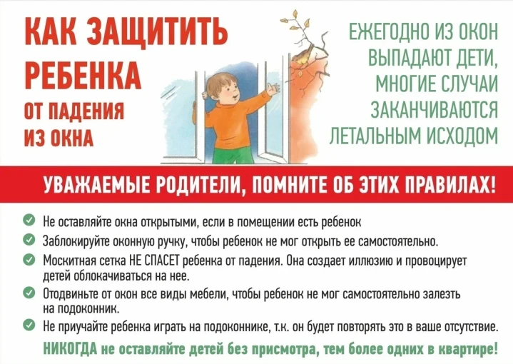 Открытое окно опасно для детей Открытое окно опасно для детей.